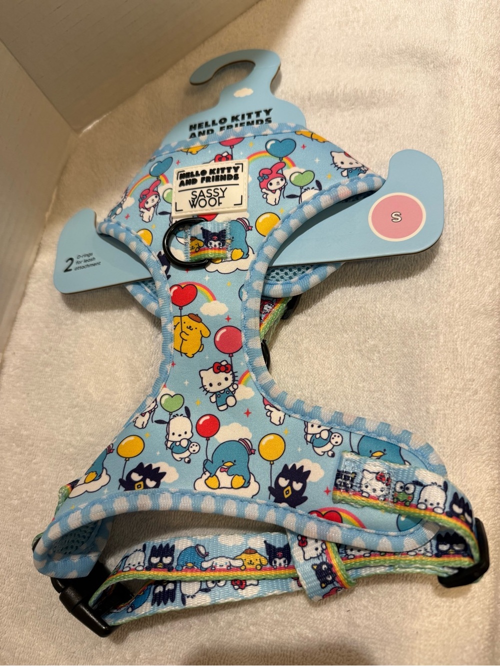 Hello Kitty Sassy Woof Light Blue Pet Harness - Small